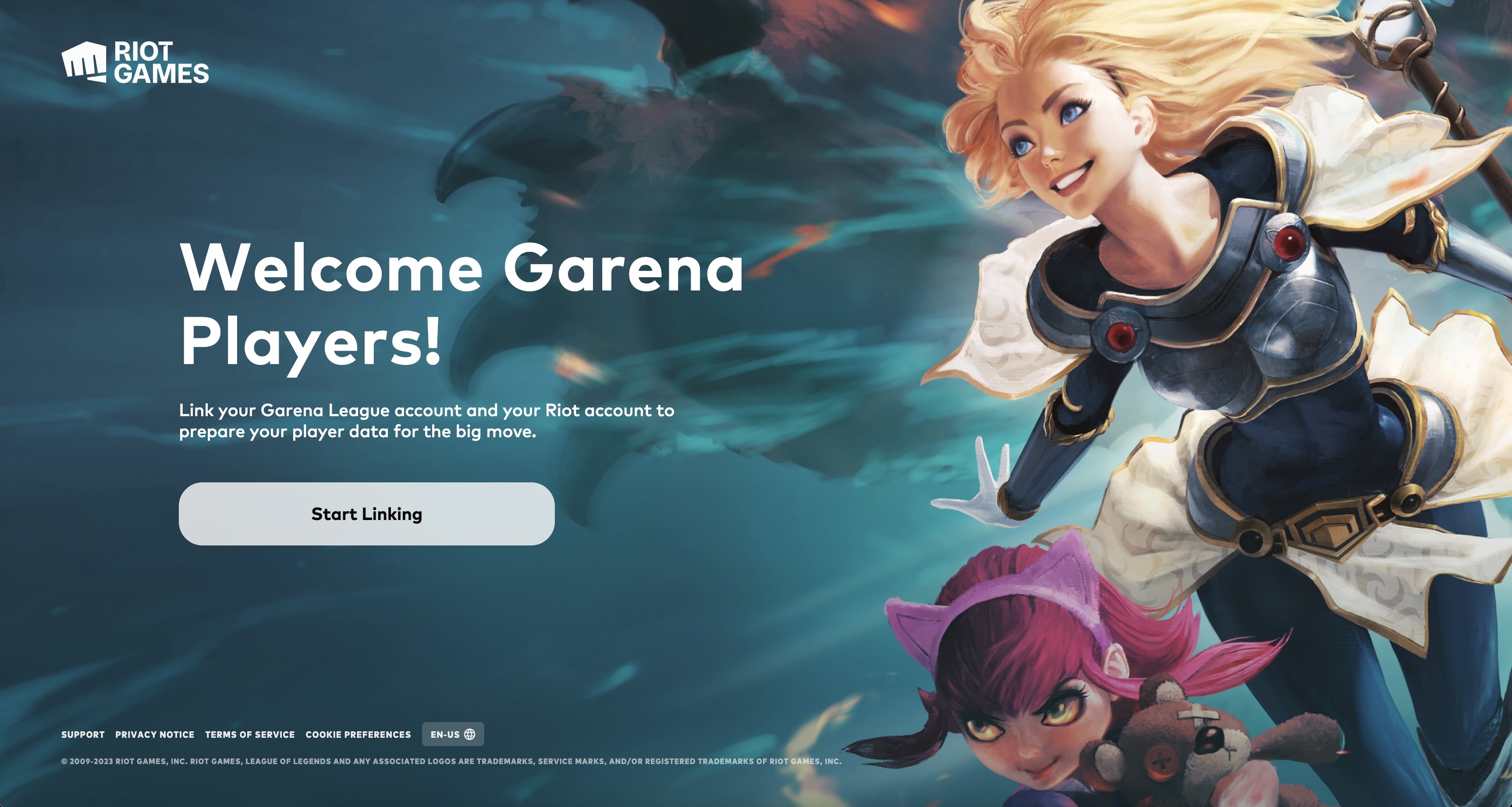 How can I transfer my Garena account to Riot?